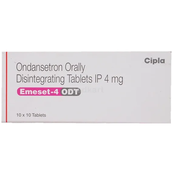 emeset 4mg odt tablet 10's